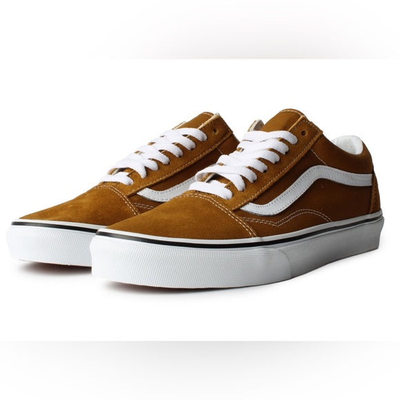 Vans Brown and White Sneakers - Picture 1 of 8